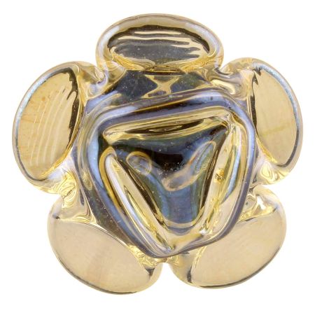 Yellow Glass Rose Wine Stopper